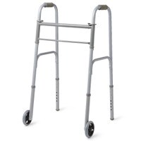 Two-Button Folding Walkers 5" Wheel