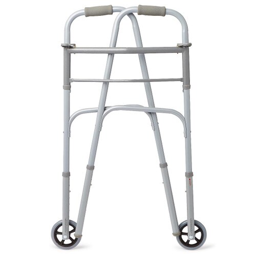 Two-Button Folding Walkers 5" Wheel
