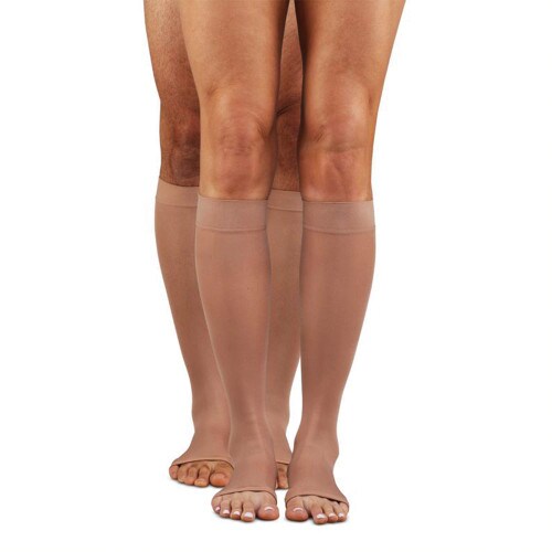 Microfiber 20-30mmgh Knee Open Toe