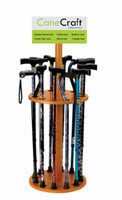 Round Wooden Display Cane Rack