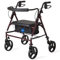 Bariatric Steel Rollator - Burgundy