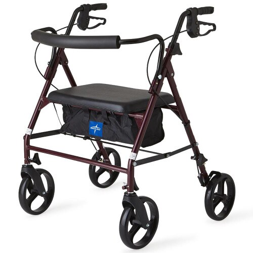 Bariatric Steel Rollator - Burgundy