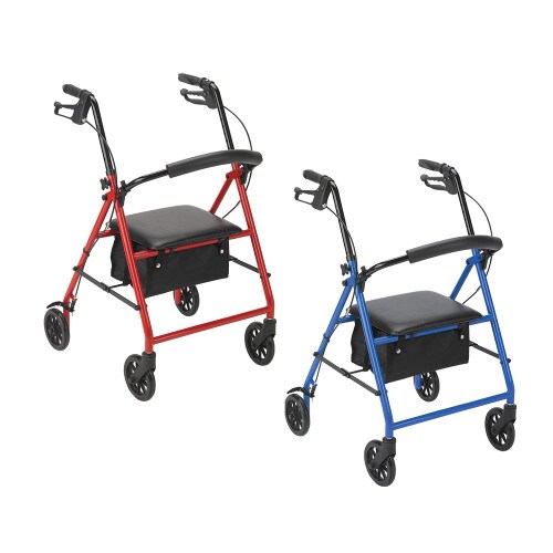 Rollator - 6" - Red