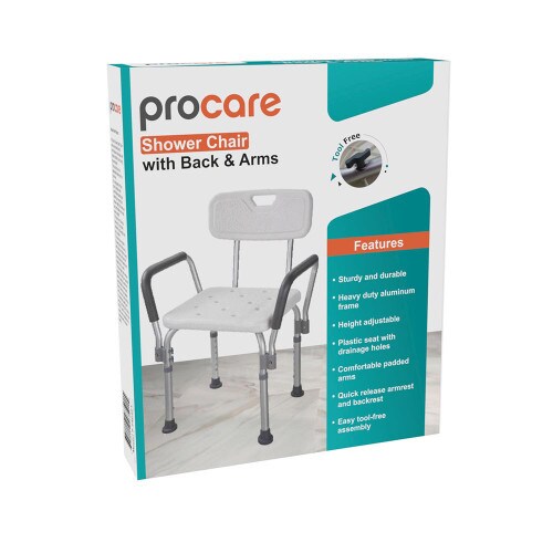 Procare Shower Chair with Back Arms