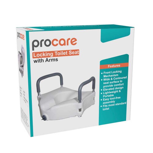 Locking Toilet Seat with Arms