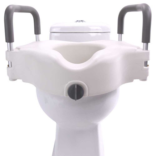 Locking Toilet Seat with Arms