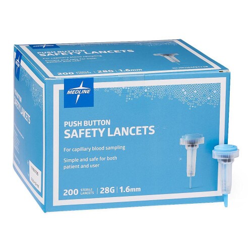 Safety Lancet with Push-Button