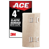 ACE Elastic Bandage w/clips, 4 In