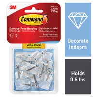 Command Wire Hooks Clear Small