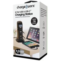 Chargeworx 6 Port Desktop Charging