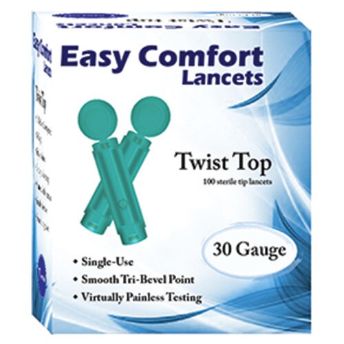 Easy Comfort Twist Top Lancets 30G