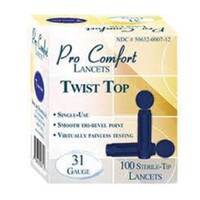 Pro Comfort Twist Top Lancets