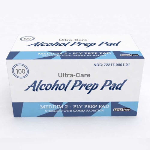 Ultracare Alcohol Prep Pads - 100ct